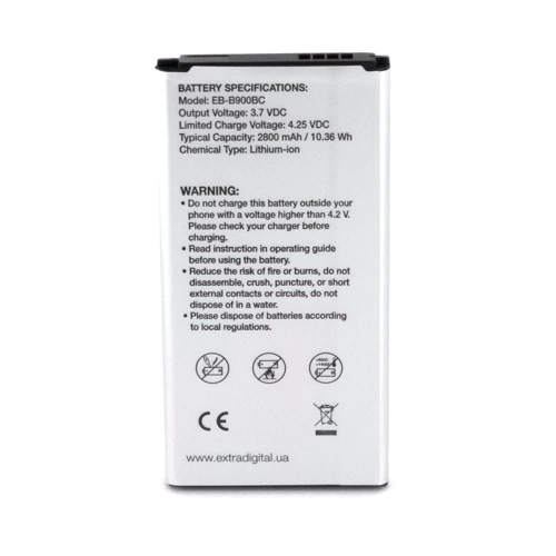 Аккумулятор ExtraDigital 2800mAh (BMS1152) for Samsung i9600 Galaxy S5: Производитель ExtraDigital