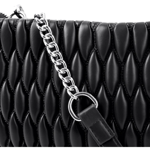 Женская сумка-пошет Valiria Fashion черная (ODA9052-2): Тип ручки Со съемным ремнем, Со съемной ручкой, Плечевой ремень, На цепочке, Короткая ручка