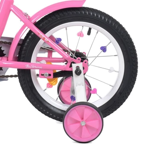 Велосипед дитячий Profi Ballerina 14'' рожевий (Y1481): Гальма Ободной (передний), Ножной