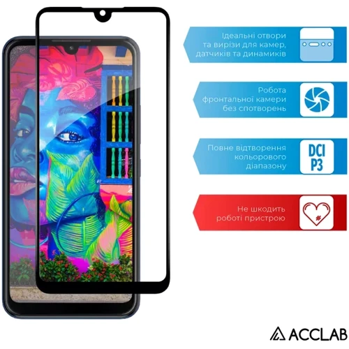 ACCLAB Tempered Glass Full Glue Black для ZTE Blade L220 фото 5