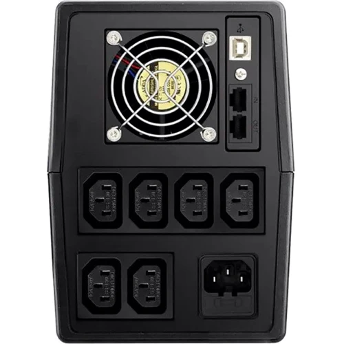 FSP FP1500, 1500ВА/900Вт, Lin-Int, USB/RJ45, IEC*6-320-C13, AVR, Black (PPF9000526): Назначение Для компьютера, Для дома