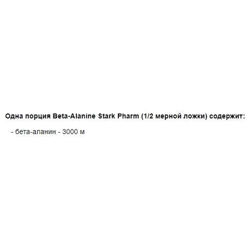 Аминокислота для спорта Stark Pharm Beta-Alanine 100 g /33 servings/ Pure: Вкус Без вкуса