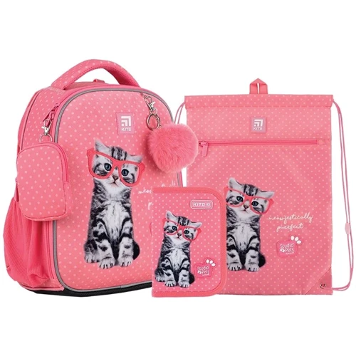 Набір Kite 555S SP-2 Studio Pets рюкзак + пенал + сумка для взуття (SET_SP24-555S-2)