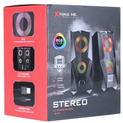 Акустична система XTRIKE ME SK-501 6W RGB USB (SK-501): Матеріал корпусу пластик