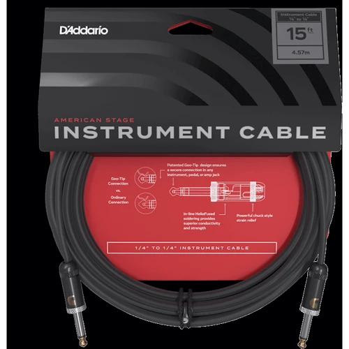 Инструментальный кабель D'addario PW-AMSG-15 American Stage (4.5m)