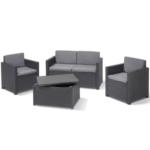 Комплект садовой мебели Allibert Monaco set серый (8711245128177): Декорирование Однотонный