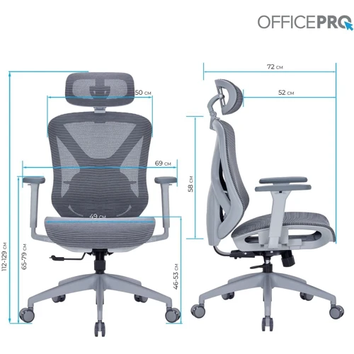 Кресло офисное OfficePro Atlas (OC630G-DG-DG)