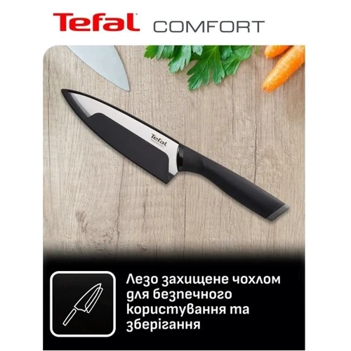 Набір кухонних ножів Tefal Comfort 5 предметів (K2215S55): Метериал леза Нержавіюча сталь