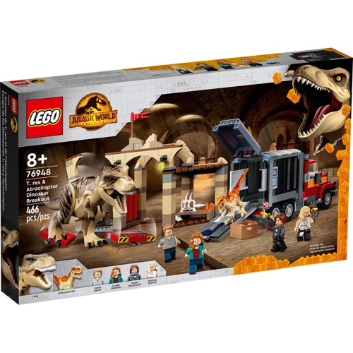 Конструктор LEGO Jurassic World Втеча тиранозавра та атроцираптора (76948)