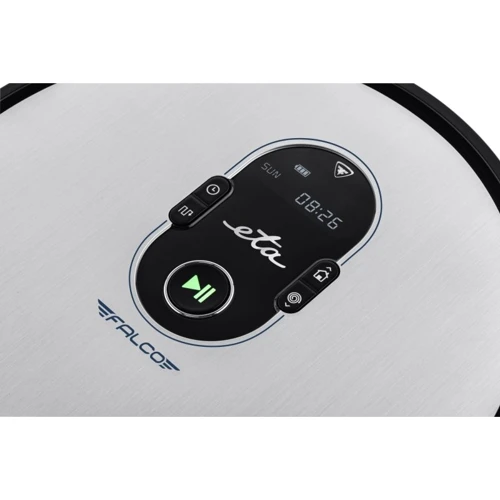 Робот уборщик ETA Falco II smart 251590000: Дополнительно Для уборки шерсти, Для маленькой квартиры, Для ковров с высоким ворсом, Для больших помещений, Умный