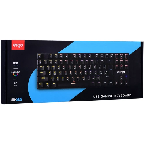Клавіатура ERGO KB-905 TKL: Тип клавіатури ігрова