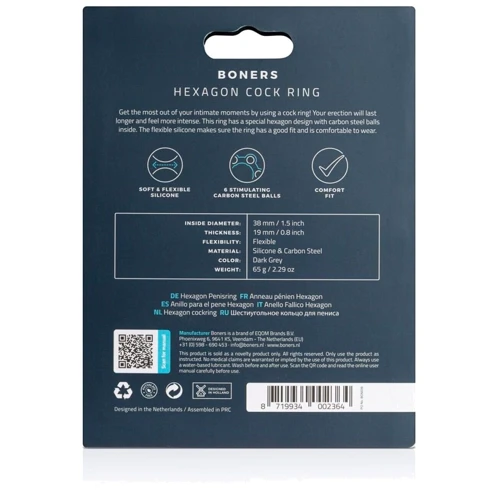 Эрекционное кольцо Boners Hexagon Cock Ring