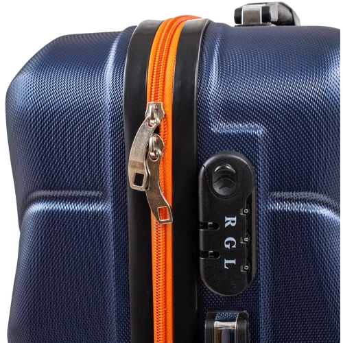 Чемодан Rogal S темно-синий (RGL720S-dark-blue-orange): Тип ручки Телескопическая ручка, Короткая ручка