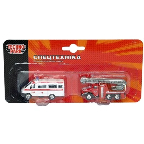 Ігровий набір Технопарк - Спецслужби (пожежна і швидка) (SB-15-07-BLC): Виробник технопарк