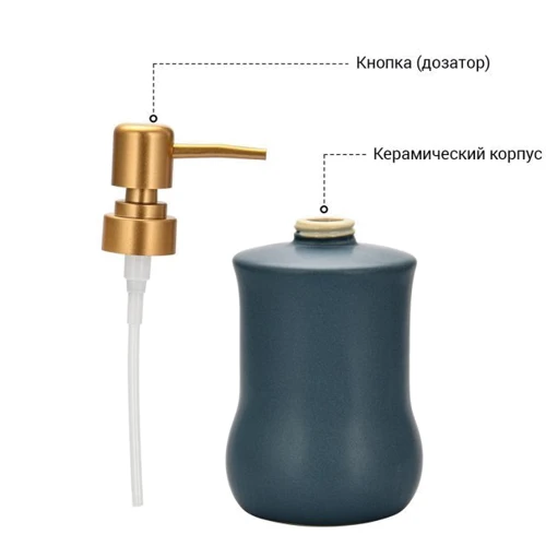 Набор Fissman Дозатор для жидкого мыла 300 мл + Стакан 400 мл + Мыльница (9510)
