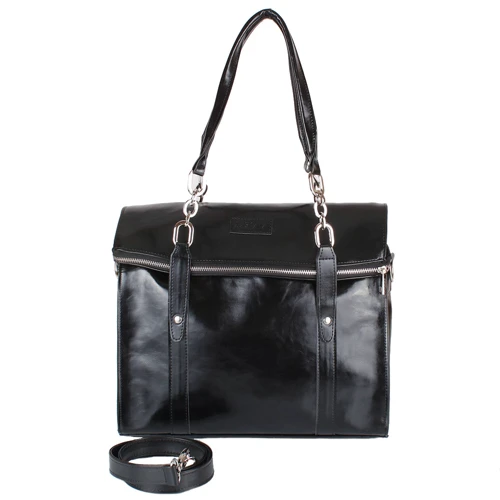 Женская сумка тоут Laskara черная (LK10201-black): Застежка Молния