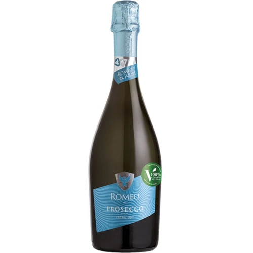 Ігристе вино Romeo Prosecco DOC Spumante Extra Dry біле сухе екстра 11.5 % 0.75 л (WHS8012769452428)