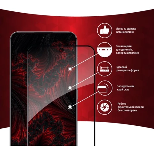 Аксессуар для смартфона Intaleo Tempered Glass Full Glue Black for Xiaomi 13: Совместимость Xiaomi 13