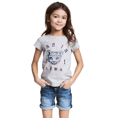 Футболка H & M 7Z4340385 98-104 см сіра: Тип футболки