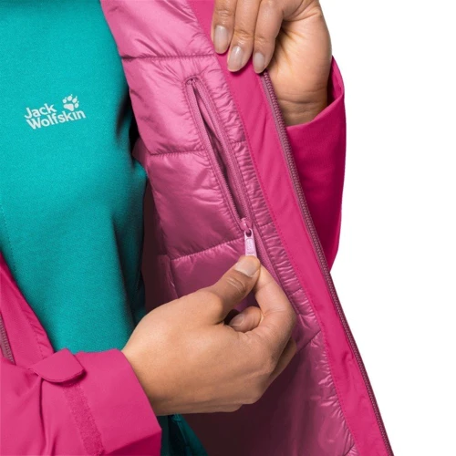 Куртка Jack Wolfskin Argon Storm Jacket W 1111591-2252 40 розовая зимняя с капюшоном: Длина рукава Длинный