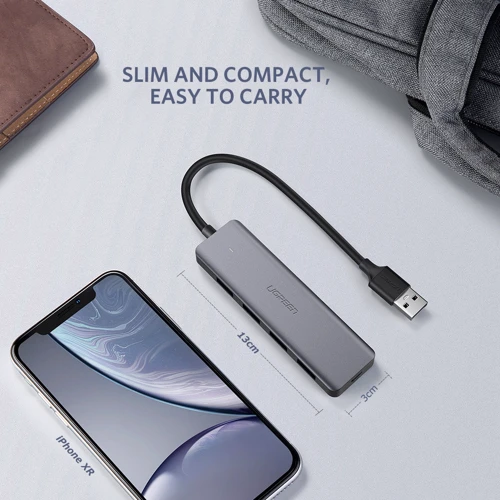 Адаптер Ugreen Adapter CM219 USB to 4xUSB3.0+MicroUSB Space Gray (50985) фото 7