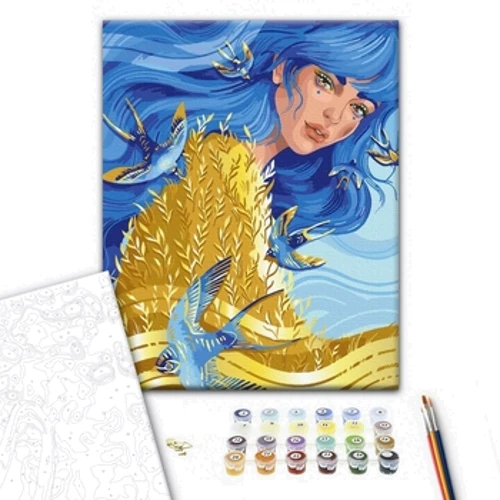 Картина по номерам Brushme Она - Украина ©Полина Скурихина 40х50 см (BS53735): Производитель Brushme