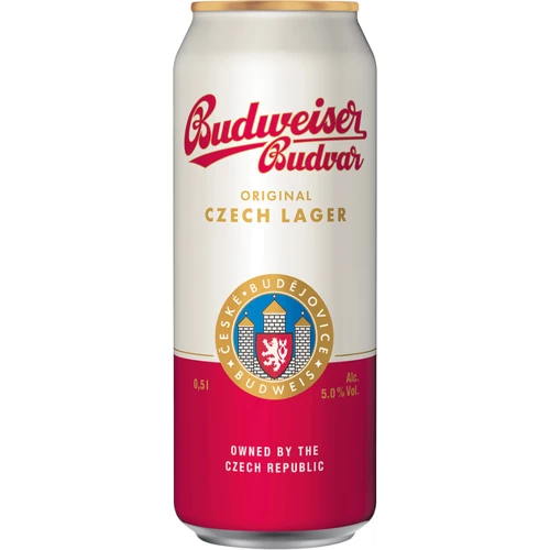 Подарунковий набір пива Budweiser світле фільтроване 5% 6х0.5 л + термосумка (8594403706949): Об'єм, л 3