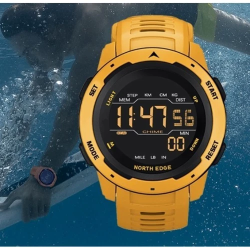 Наручные часы North Edge MARS Pro Yellow 5BAR 5874: Водонепроницаемость 5 ATM