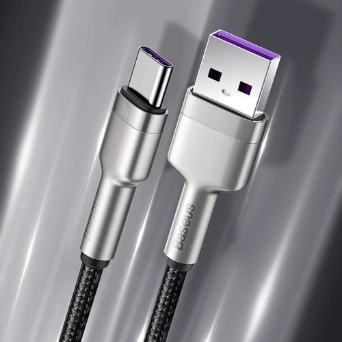 Кабель Baseus USB Cable to USB-C Cafule Metal 40W 1m Purple (CATJK-A05): Тип USB Cable - USB-C