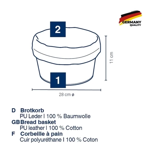 Хлібниця KELA Grana 28 см сіра (12546)