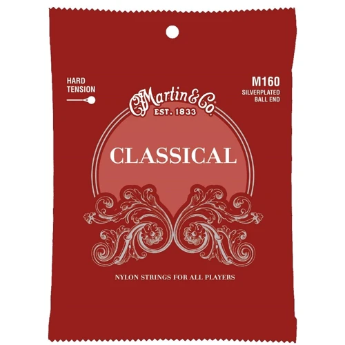 Струна для гитар Струны MARTIN M160 Silverplated Classic Guitar High Tension Ball End