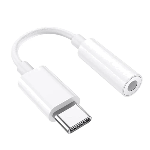 Кабель Hoco Adapter Type-C to 3.5mm LS35 Female 8cm White: Длина 0.08 м