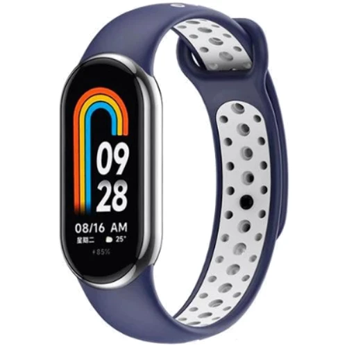 Ремешок BeCover Vents Style Blue-White (709419) for Xiaomi Mi Smart Band 8/9: Тип Ремешок