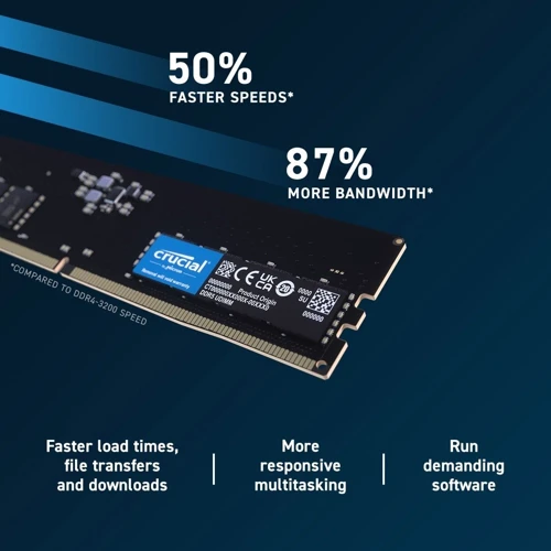 Crucial 32 GB DDR5 5600 MHz (CT32G56C46U5): Тип DDR5