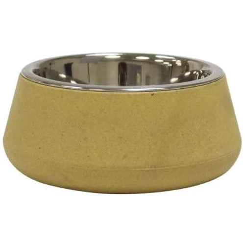 Миска Croci Bamboo для собак жовта 0.47 л 14 см (C6159026)