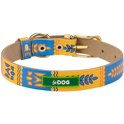 Нашийник шкіряний для собаки HiDog "Колосок" XS - ширина 10 мм (19-25 см) (201/1035): Виробник HiDog