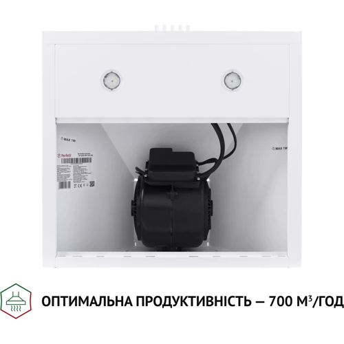 Вытяжка Perfelli K 5202 WH 700 LED: Материал корпуса крашенный металл
