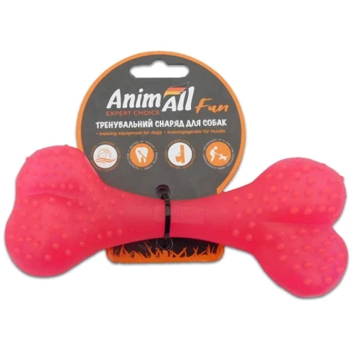Игрушка AnimAll Fun кость 25 см коралловая (АФ 88128)
