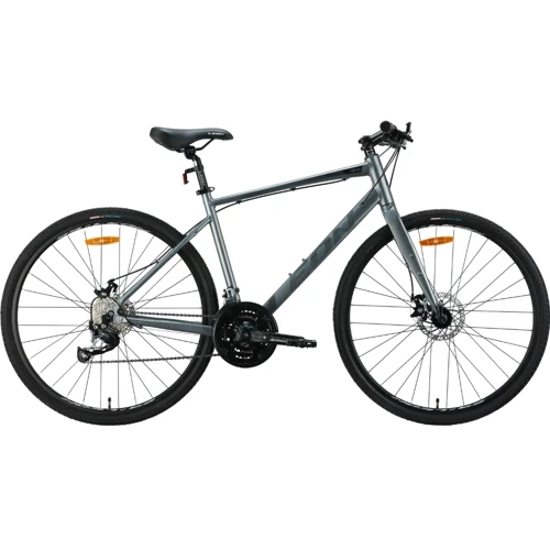 Велосипед Leon HD 80 DD 28" рама-19" сірий з чорним (матовий) 2024 (OPS-LN-28-043)