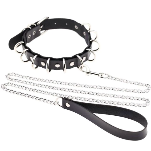 Чокер-ошейник с поводком SKN-AS08 BLACK: Производитель SKN