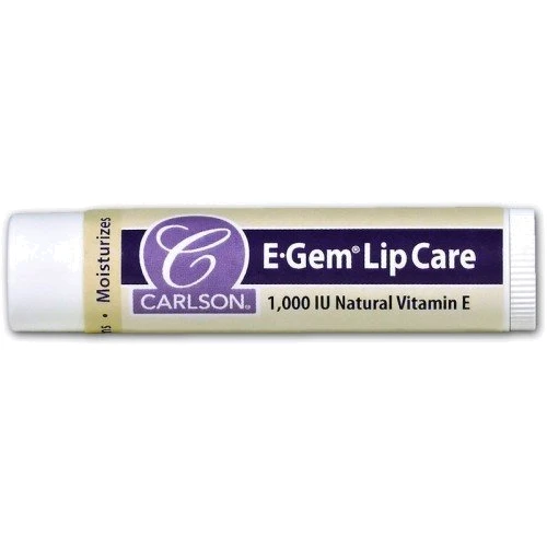 Бальзам для губ Carlson Labs E Gem, Lip Care 1000 IU, 0.15 oz (4.3 g)