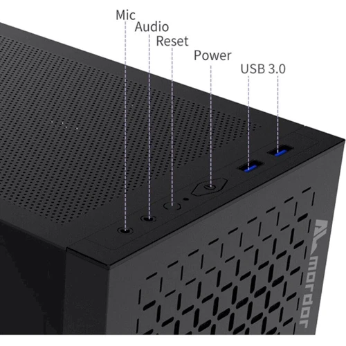 Корпус ALmordor Sparkle 170M Lite Black (ALS170MMLBK): Мощность БП, Вт нет
