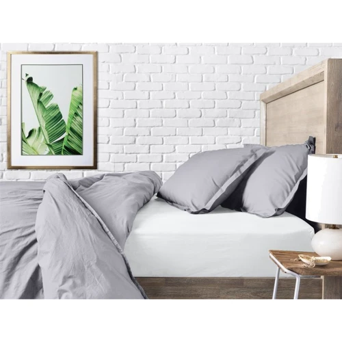 Комплект постельного белья Cosas Ranfors Grey White подростковый 155х215 см (Ranfors_Grey_White_155)