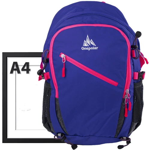 Женский рюкзак Onepolar синий (W1799-blue): Фактура Тканая, Матовая