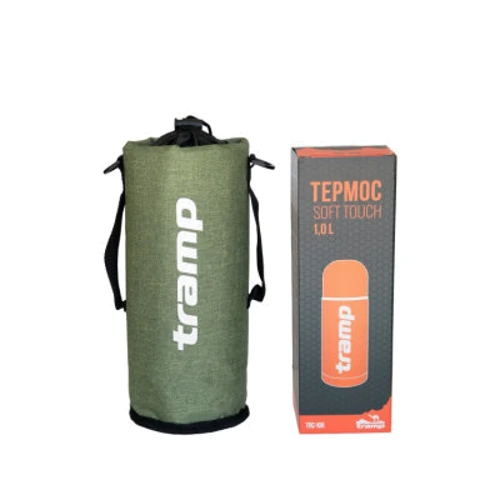 Термочехол Tramp для термоса Soft Touch 1,0 л оливковый (TRA-293-olive-melange): Материал корпуса полиэстер оксфорд 1680D