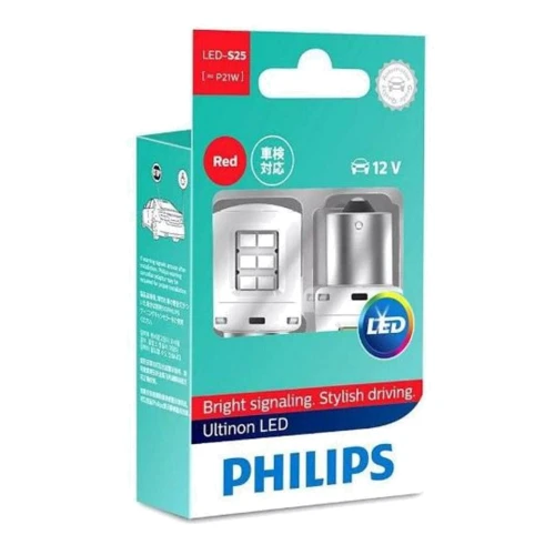 Габарит LED Philips P21W RED Ultinon 12V 11498ULRX2 (2шт)