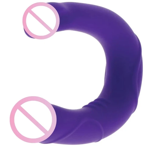 Фаллоимитатор двустороннийToy Joy Vogue Mini Double Dong (синий)