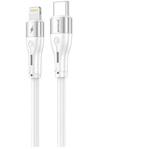Кабель Proove Cable USB-C to Lightning Soft Silicone 27W 1m White