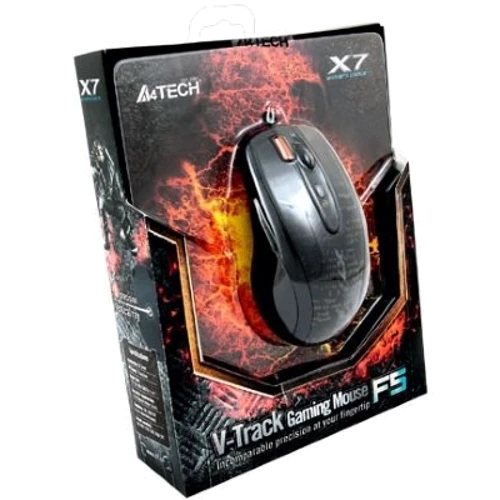 Мышь A4 Tech F5 USB Mystic Black: Количество кнопок 7