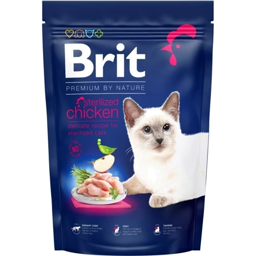 Сухой корм Brit Premium by Nature Cat Sterilised для стерилизованных котов с курицей 1.5 кг (8595602553150)